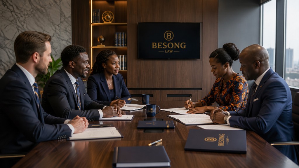 BESONG Law Africa team in meeting